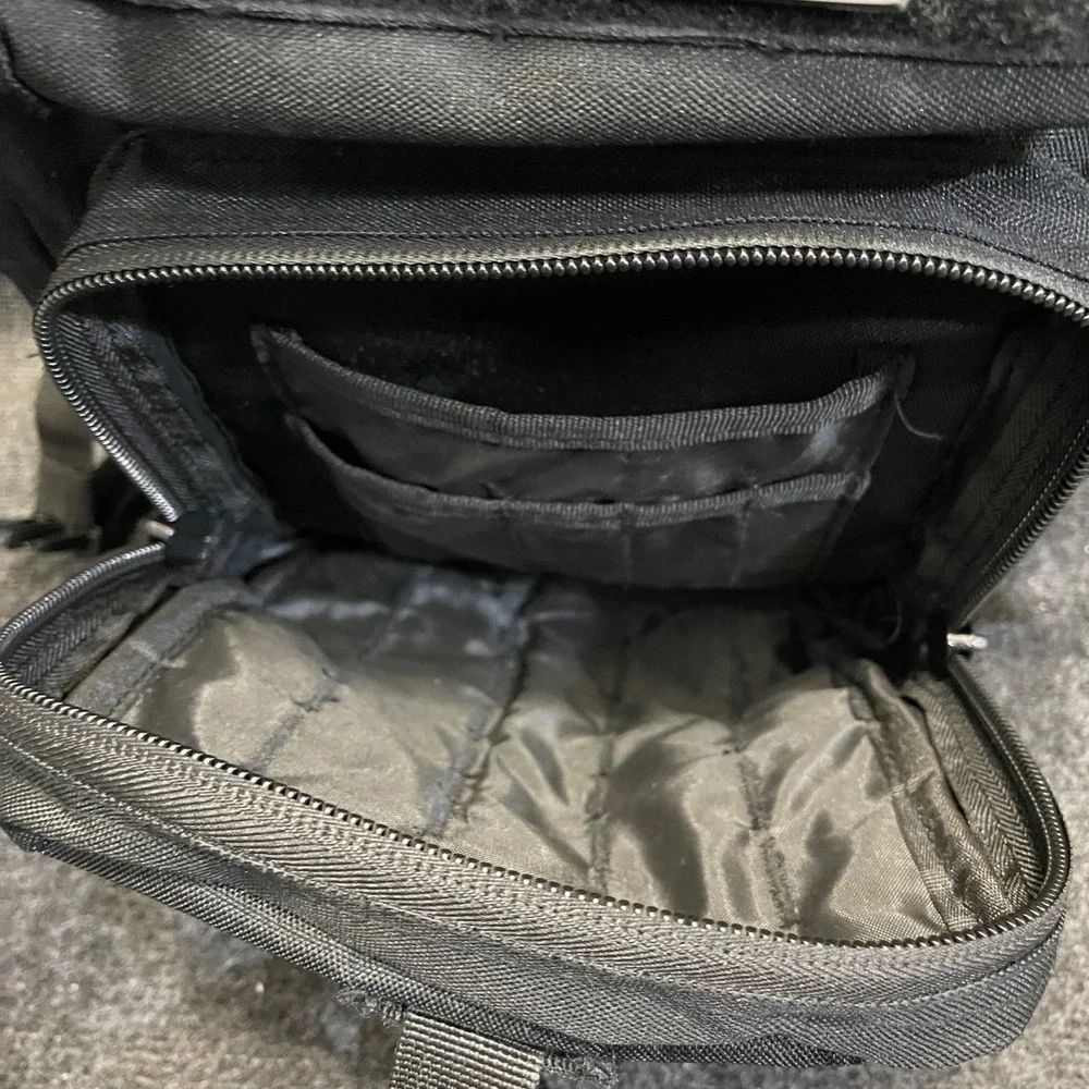 Tactical Series Mens OS Black Backpack MOLLE Military Style 4-Pocket Rugged